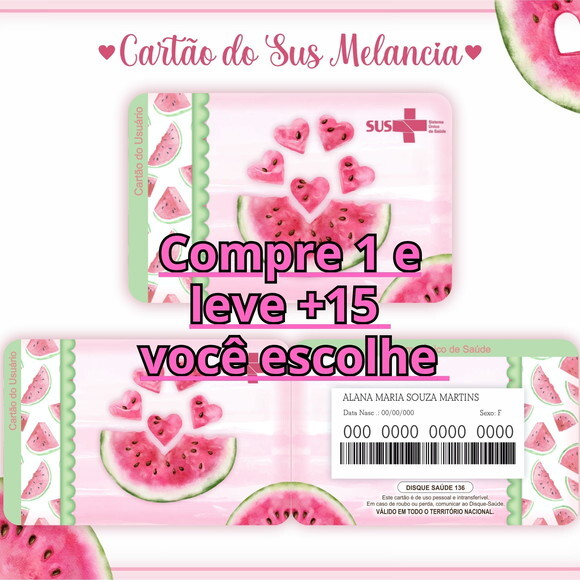 Arquivo Digital Cartão Sus Melancia #332
