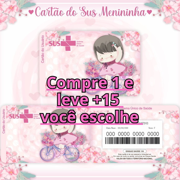Arquivo Digital Cartão Sus Menininha #960