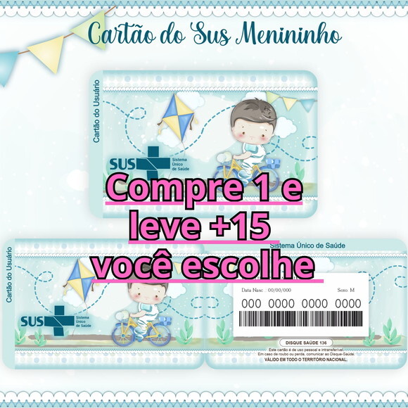 Arquivo Digital Cartão Sus Menininho #968