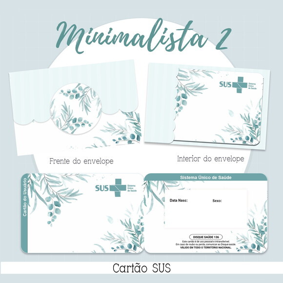 Arquivo Digital Cartão Sus Minimalista #2152