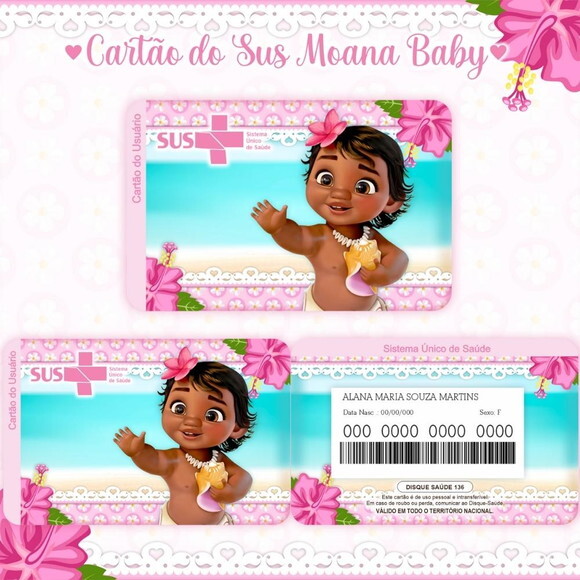 Arquivo Digital Cartão Sus Moana Baby #957
