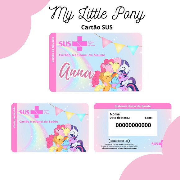 Arquivo Digital Cartão Sus My Little Pony #3057