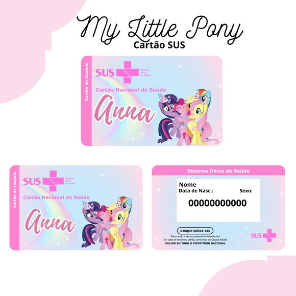 Arquivo Digital Cartão Sus My Little Pony #3066
