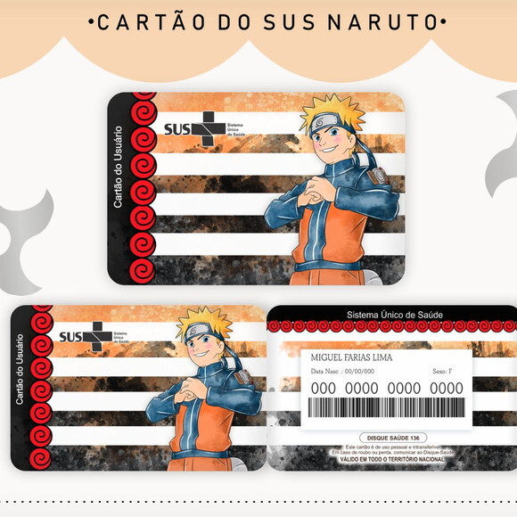 Arquivo Digital Cartão Sus Naruto #1000