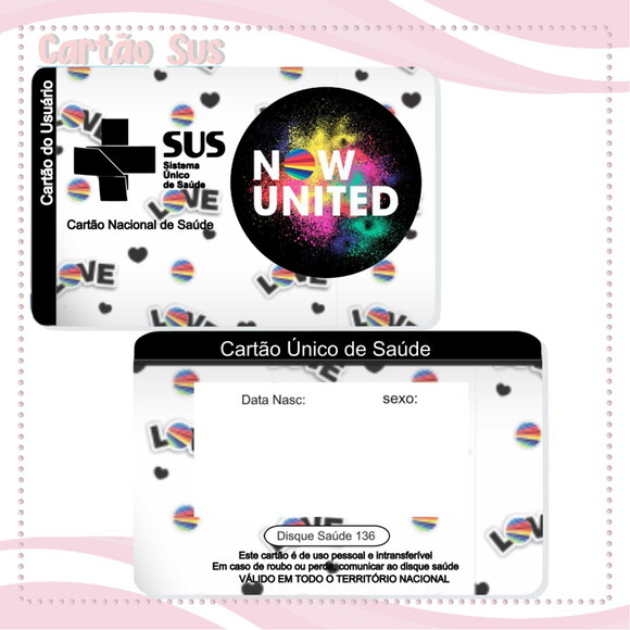 Arquivo Digital Cartão Sus Now United #2096