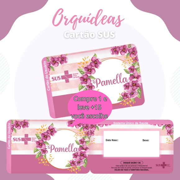Arquivo Digital Cartão Sus Orquídeas #580