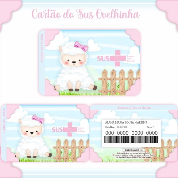 Arquivo Digital Cartão Sus Ovelhinha #950
