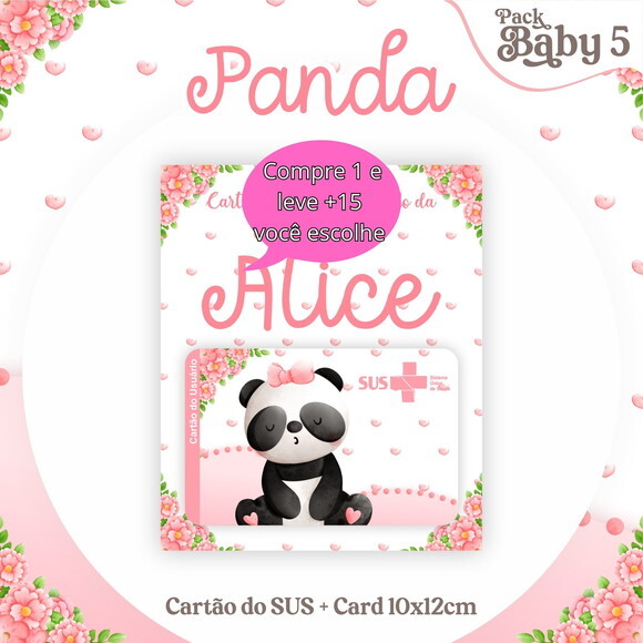 Arquivo Digital Cartão Sus Panda #2245