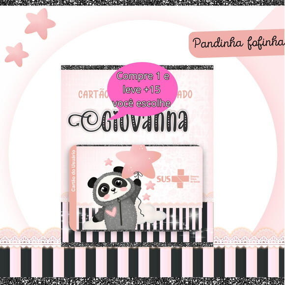Arquivo Digital Cartão Sus Pandinha Fofa #2446