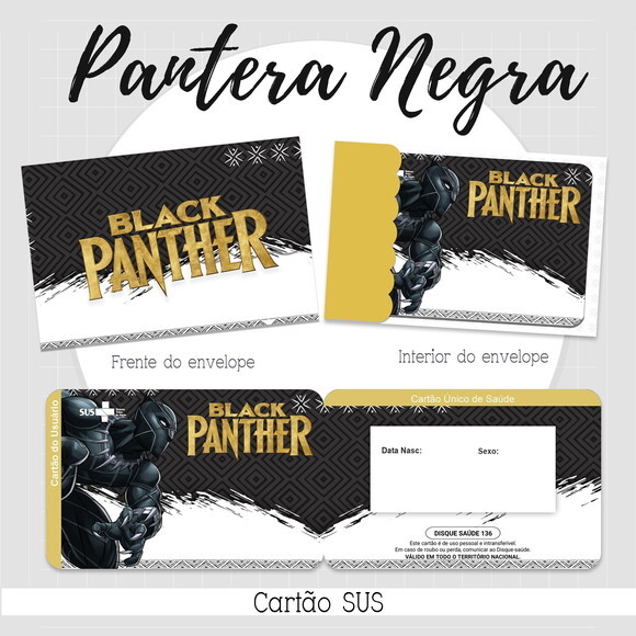 Arquivo Digital Cartão Sus Pantera Negra #2161
