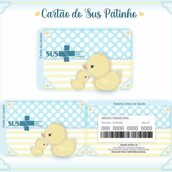 Arquivo Digital Cartão Sus Patinho #946