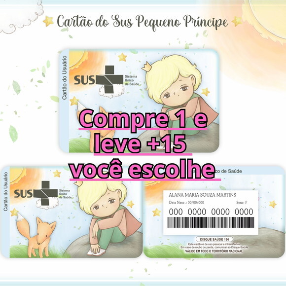 Arquivo Digital Cartão Sus Pequeno Príncipe #955