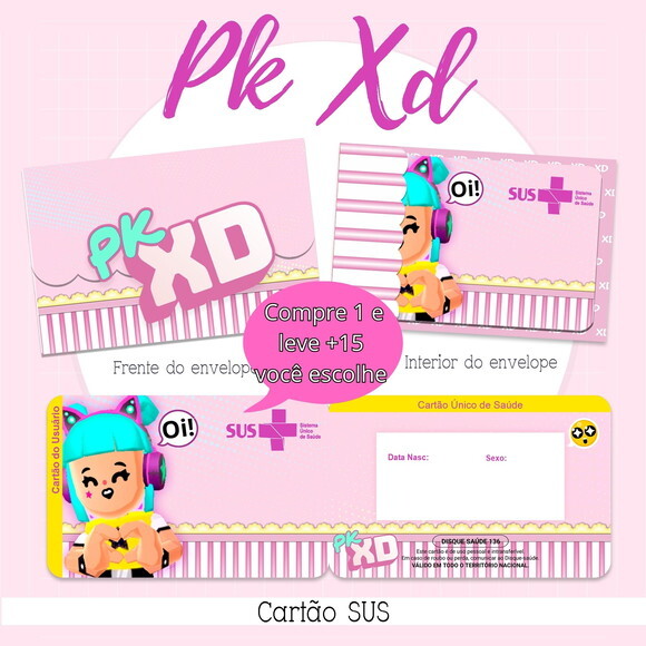Arquivo Digital Cartão Sus Pk Xd Menina #2163