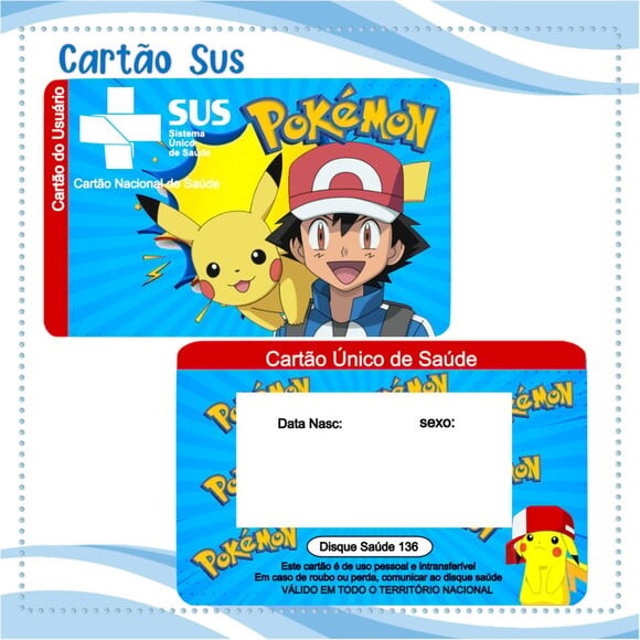 Arquivo Digital Cartão Sus Pokémon #2103