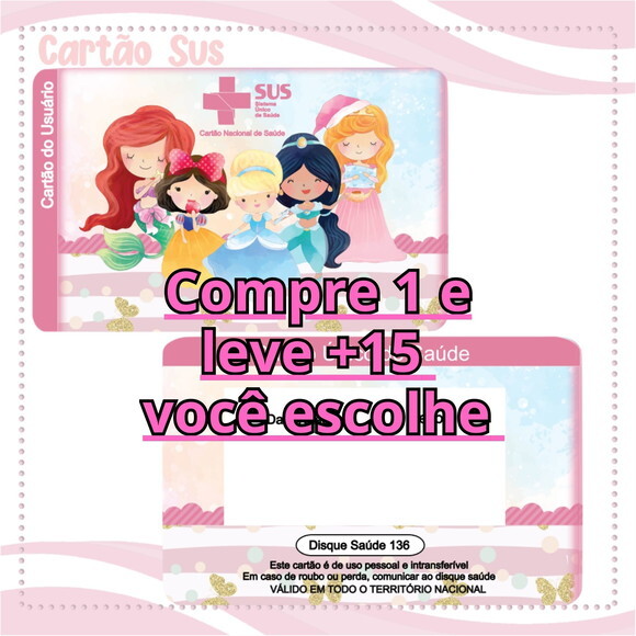 Arquivo Digital Cartão Sus Princesas #5290