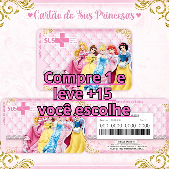 Arquivo Digital Cartão Sus Princesas #943