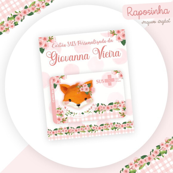 Arquivo Digital Cartão Sus Raposinha Menina #2265