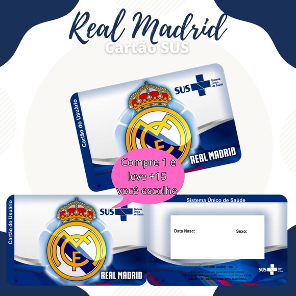 Arquivo Digital Cartão Sus Real Madrid #1871