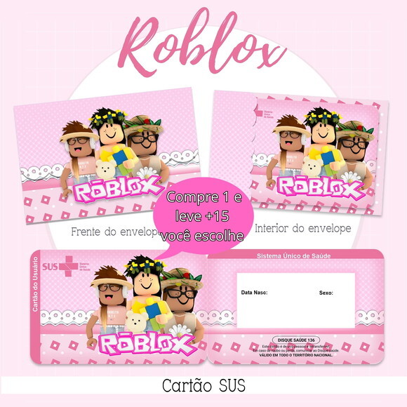 Arquivo Digital Cartão Sus Roblox Menina #2167