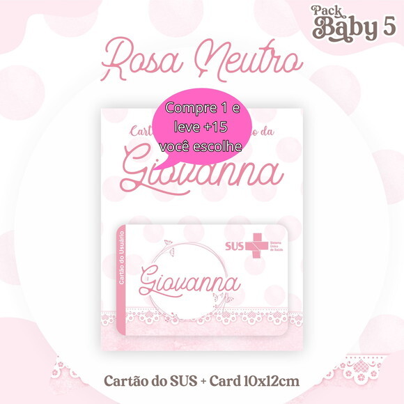 Arquivo Digital Cartão Sus Rosa Neutro #2247