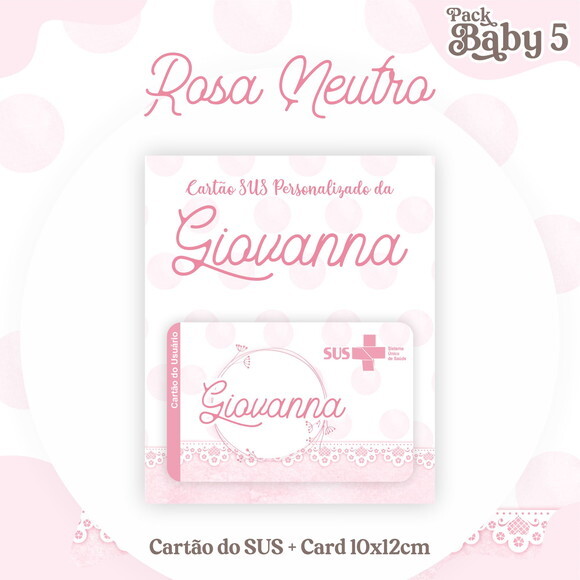 Arquivo Digital Cartão Sus Rosa Neutro #2247