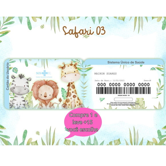 Arquivo Digital Cartão Sus Safari #5326