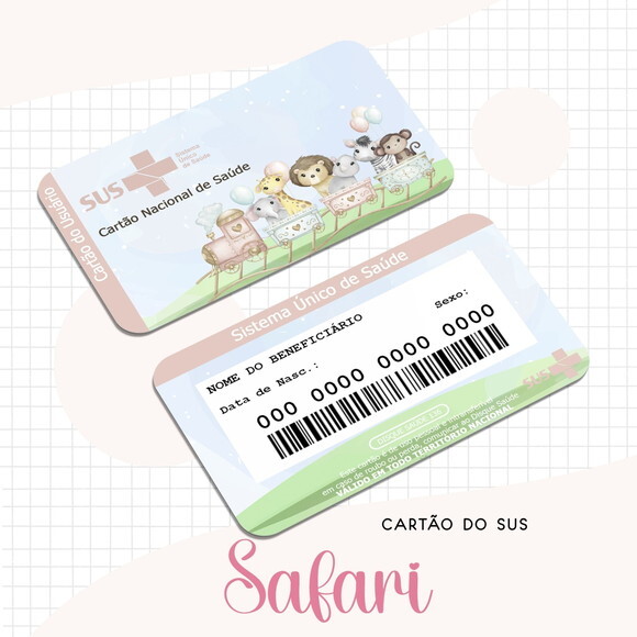 Arquivo Digital Cartão Sus Safari Trenzinho #1694
