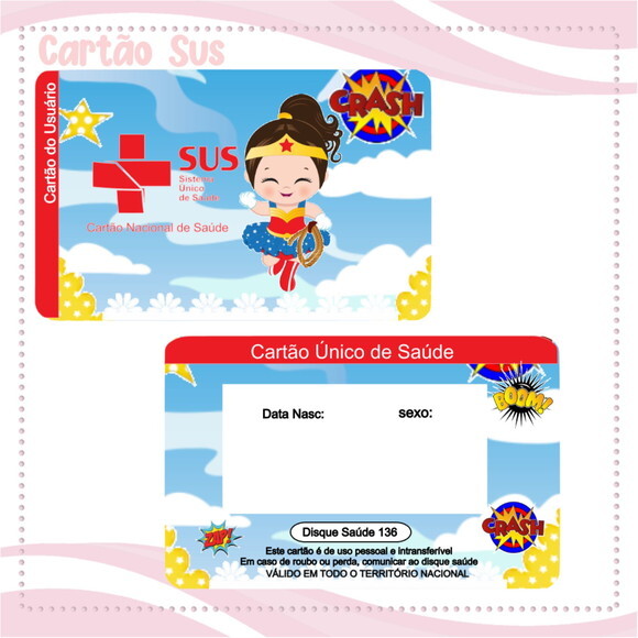 Arquivo Digital Cartão Sus Super Girls #2107