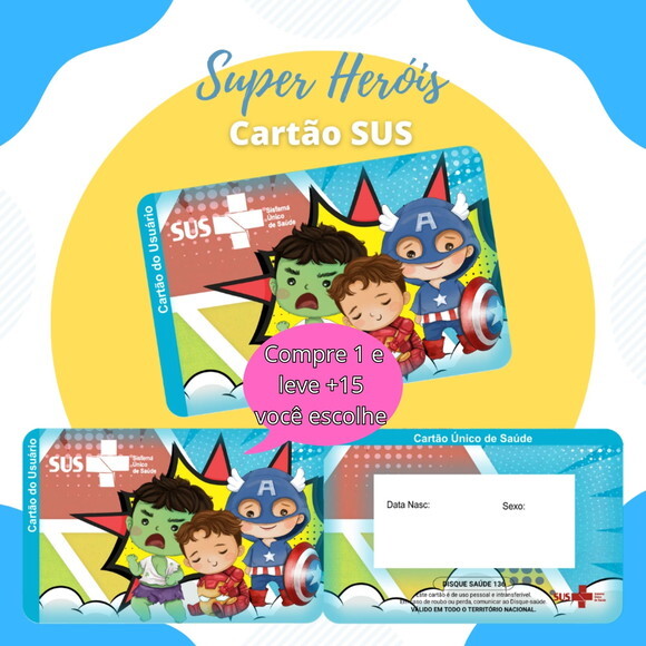Arquivo Digital Cartão Sus Super Herois #558