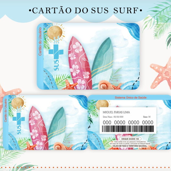 Arquivo Digital Cartão Sus Surf #992