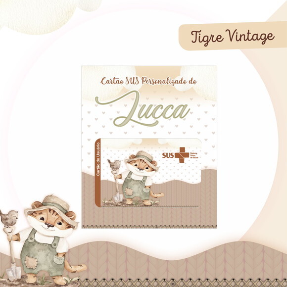 Arquivo Digital Cartão Sus Tigre Vintage #2260
