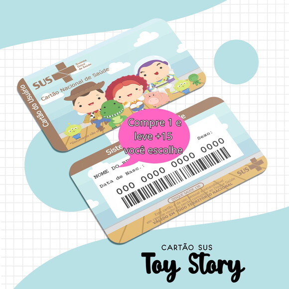 Arquivo Digital Cartão Sus Toy Story #1699