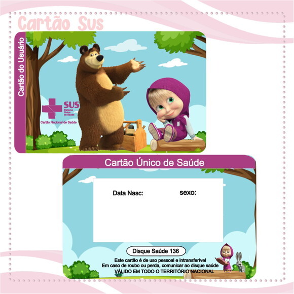 Arquivo Digital Cartão Sus Urso #2030