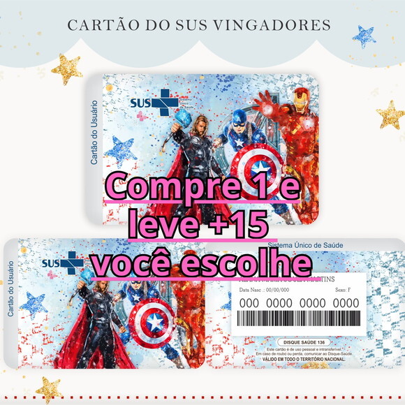 Arquivo Digital Cartão Sus Vingadores #1757