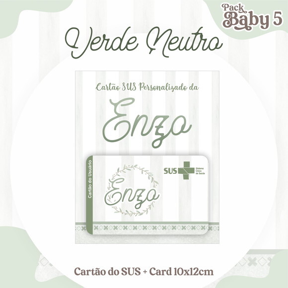 Arquivo Digital Cartão Sus Verde Neutro #2254