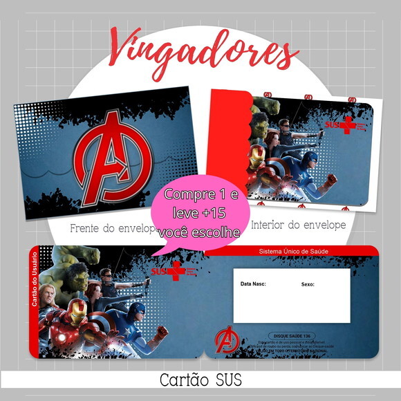 Arquivo Digital Cartão Sus Vingadores #2115