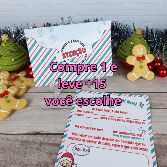 Arquivo Digital Cartinha Papai Noel #3523