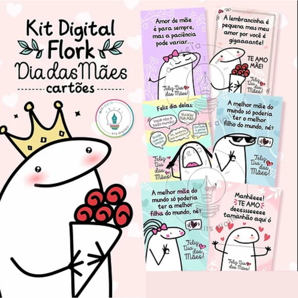 Arquivo Digital Cartões Flork Dia das Mães #172
