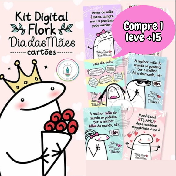 Arquivo Digital Cartões Flork Dia das Mães #172