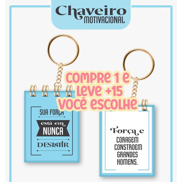 Arquivo Digital Chaveiro Motivacional Masculino #7452