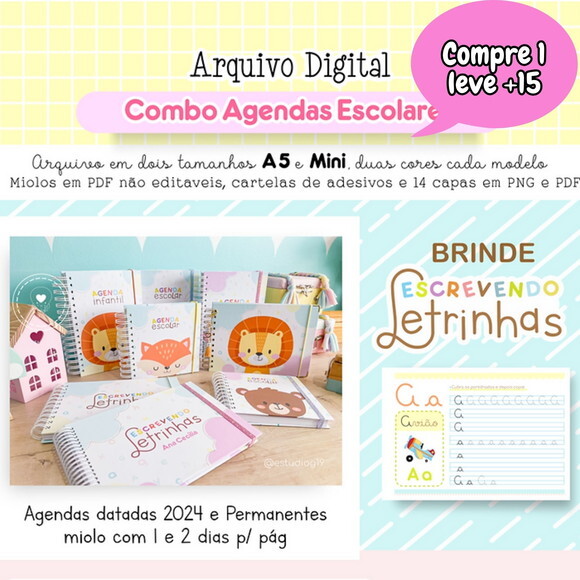 Arquivo Digital Combo Agendas Escolares 2024 #3632
