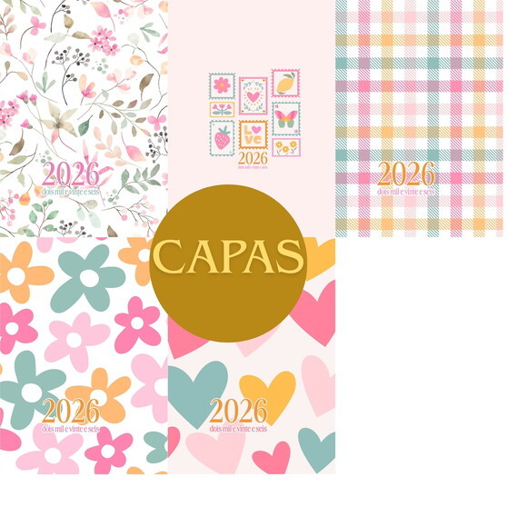 Arquivo Digital Combo Capas Agenda 2026 #6934