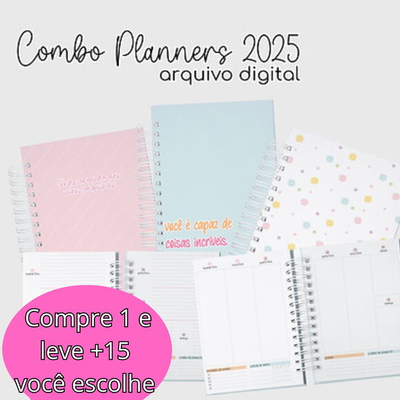 Arquivo Digital Combo Planners 2025 - Coleção Clean #4640