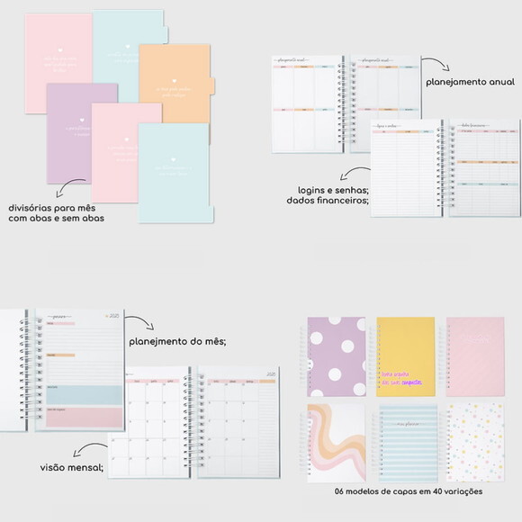 Arquivo Digital Combo Planners 2025 - Coleção Clean #4640