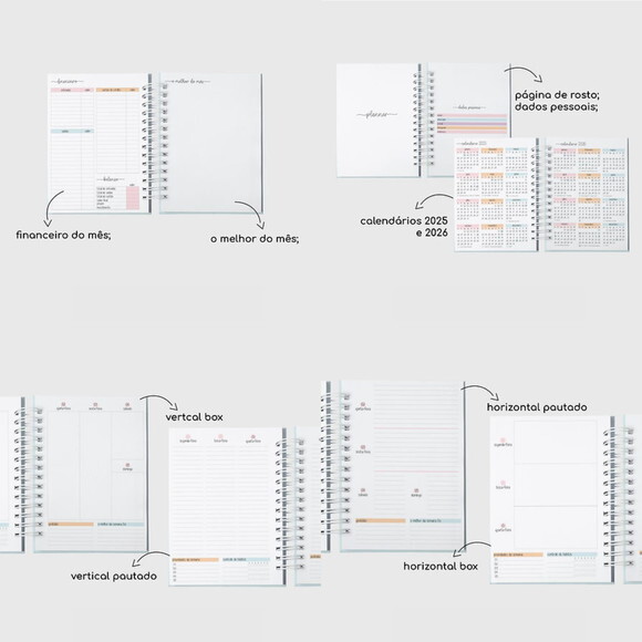 Arquivo Digital Combo Planners 2025 - Coleção Clean #4640