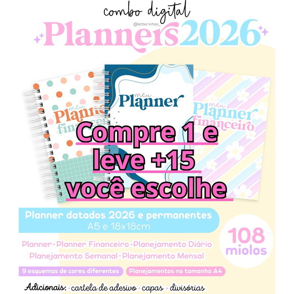 Arquivo Digital Combo Planners 2026 #7034