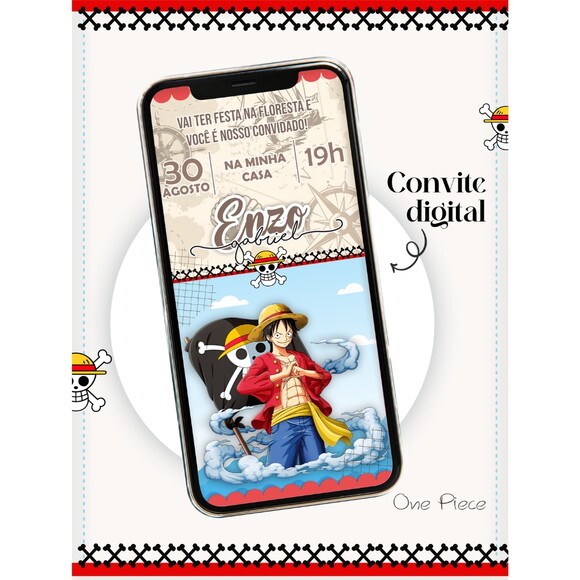 Arquivo Digital Convite Digital One Piece #1157