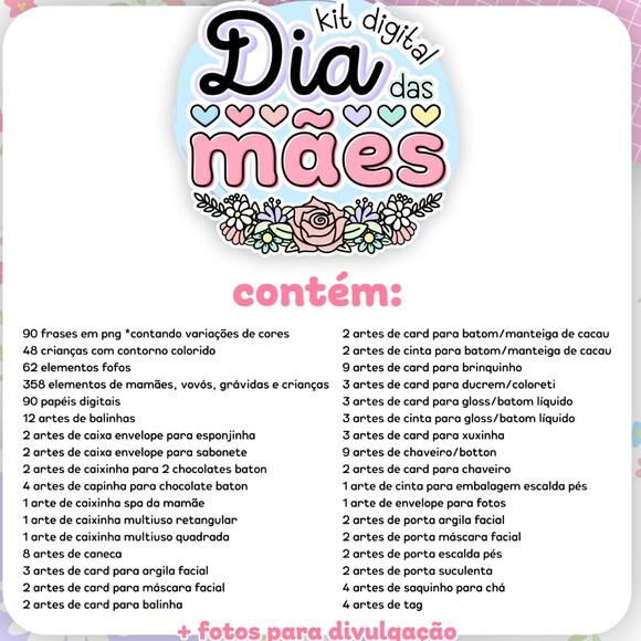 Arquivo Digital Dia das Mães com Mas 720 Arquivos 2023 #531