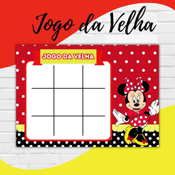 Arquivo Digital Jogo da Velha Minnie Vermelha #3078