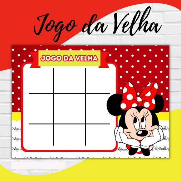 Arquivo Digital Jogo da Velha Minnie Vermelha #3078
